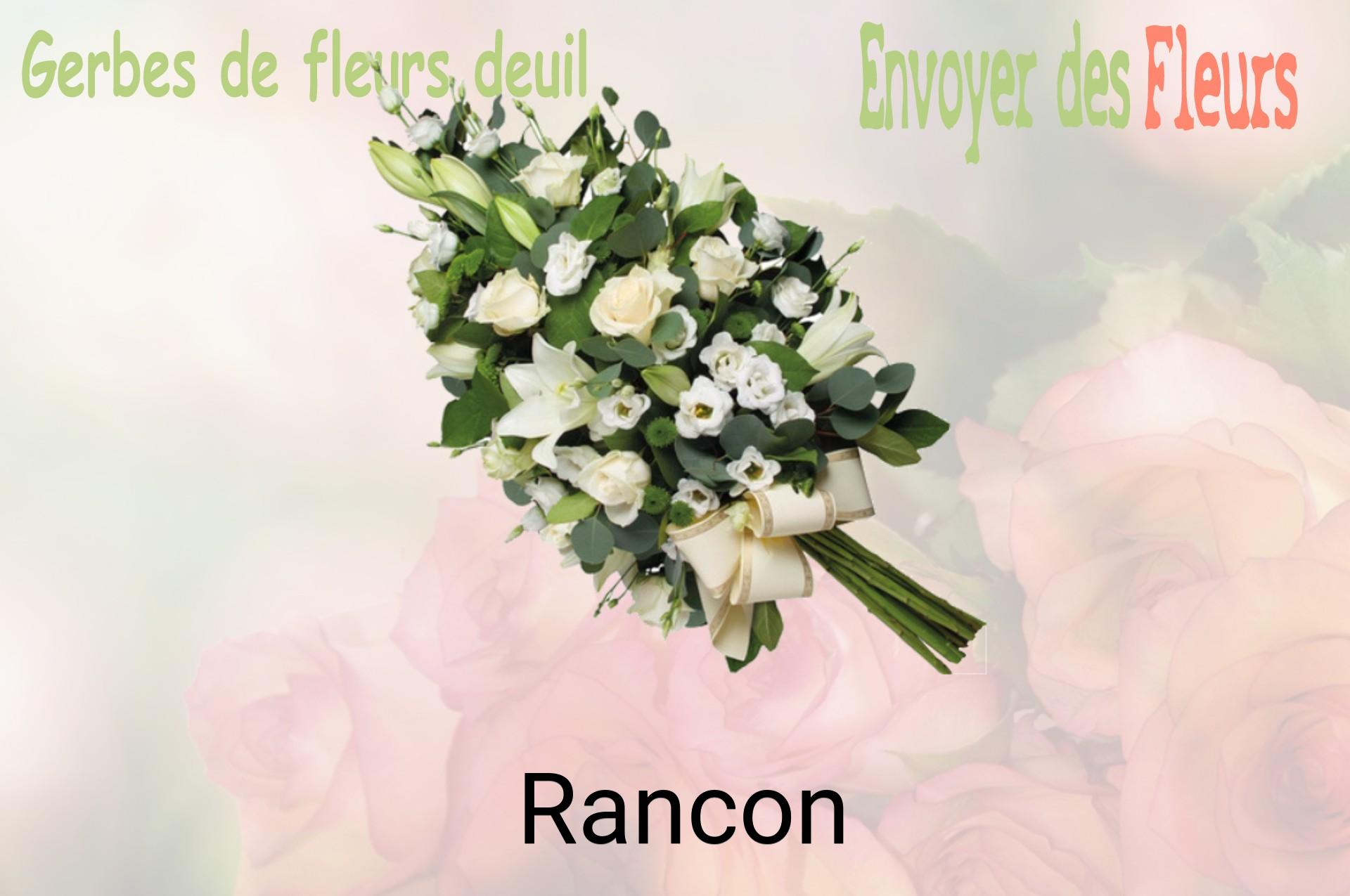Gerbe de fleurs de deuil livrée à Rancon